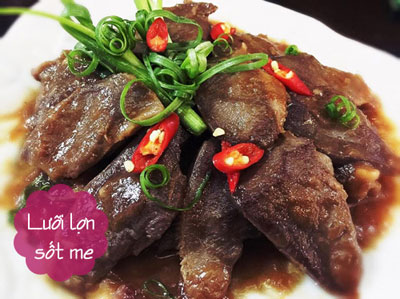 Lưỡi lợn xốt me