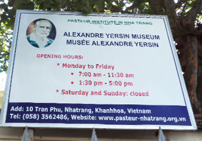 Cần chỉnh sửa bảng giới thiệu Bảo tàng Yersin