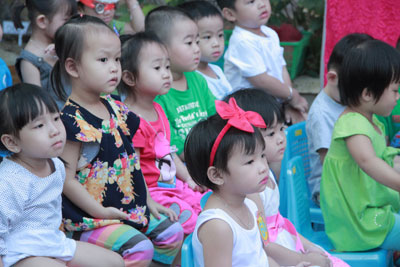 Học sinh Trường Mầm non Lý Tự Trọng (TP. Nha Trang).