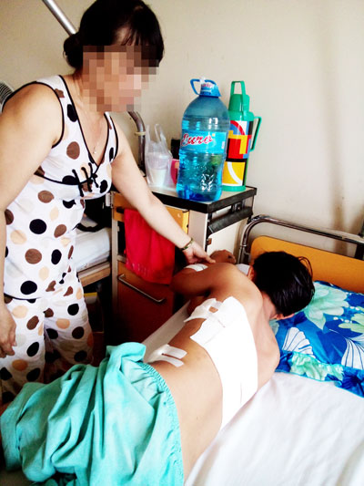 Bệnh nhân M.C.T đang được điều trị tại bệnh viện.