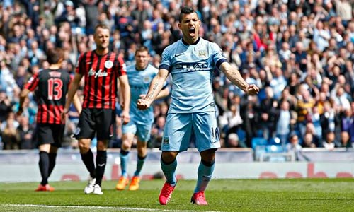 Sergio Aguero đang hướng tới mục tiêu Vua phá lưới Ngoại hạng Anh.