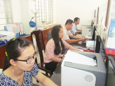 Bộ phận một cửa của Sở Tài nguyên và Môi trường.