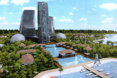 Dự kiến khu vực xây dựng casino. 