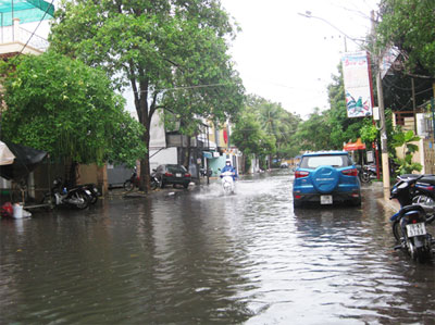 Mới mưa đã ngập