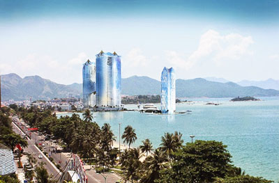 Phối cảnh một hình ảnh về Dự án Phát triển bãi biển Phoenix Beach có trên website của Công ty TNHH Dewan International Việt Nam.