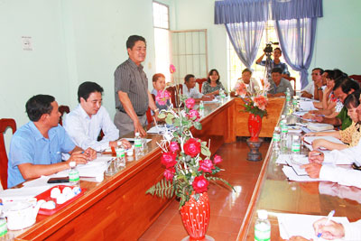 Làm việc với phường Cam Phúc Nam và Cam Phúc Bắc