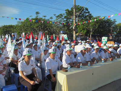 Đoàn viên, hội viên tham gia mít tinh