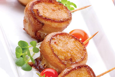 Thịt xông khói xiên