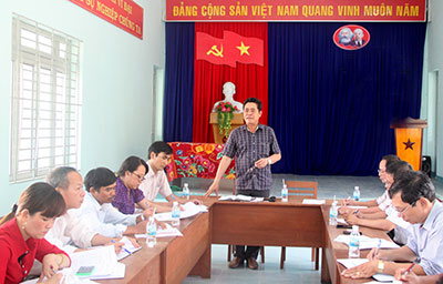 Ông Lê Thanh Quang phát biểu tại buổi làm việc