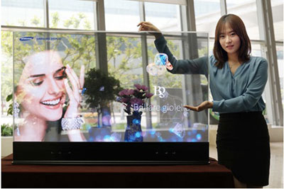Samsung trình diễn màn hình OLED gương, trong suốt