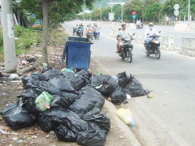 Cần đổ rác đúng nơi quy định