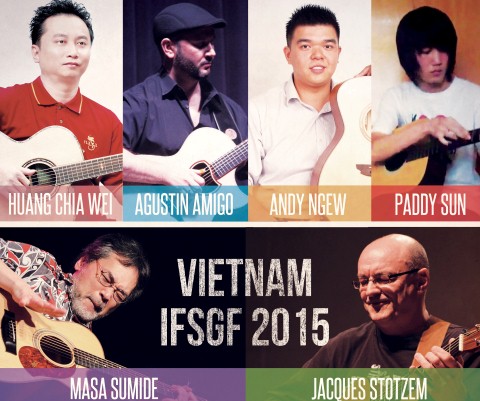 Sáu nghệ sĩ biểu diễn tại “Vietnam Finger Style Guitar Festival”