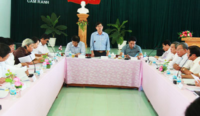 Kiểm tra công tác chuẩn bị Đại hội Đảng bộ TP. Cam Ranh, huyện Cam Lâm