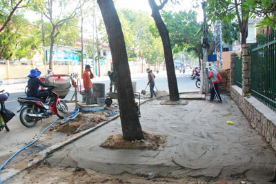 Nha Trang: Làm mới vỉa hè một số tuyến đường