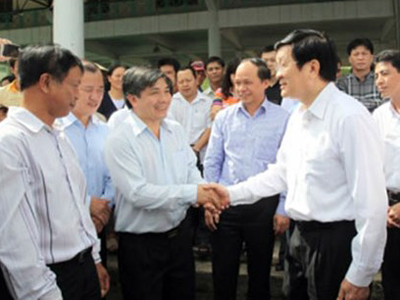 Chủ tịch nước Trương Tấn Sang thăm và làm việc tại Khánh Hòa