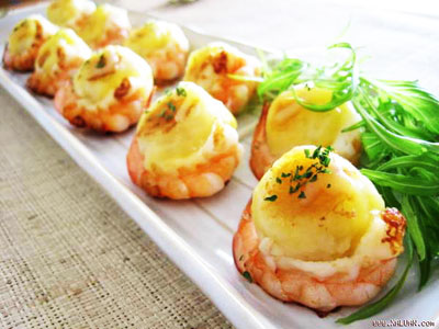 Tôm bọc khoai tây ngon ngất ngây