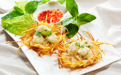 Cồi sò điệp chiên khoai giòn tan