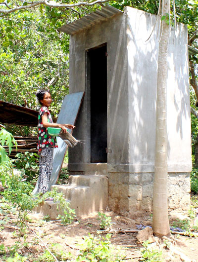 Người dân thôn Nam đã có thói quen sử dụng nhà vệ sinh để giữ gìn vệ sinh