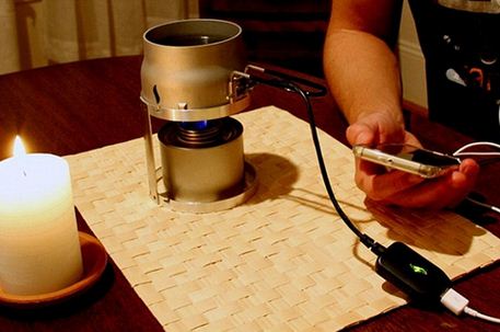 Sạc điện thoại bằng… lửa