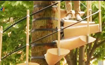 Độc đáo thang dây Canopy Stair an toàn với thiên nhiên