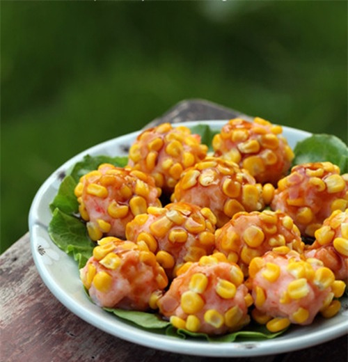 Tôm viên bọc ngô ngọt