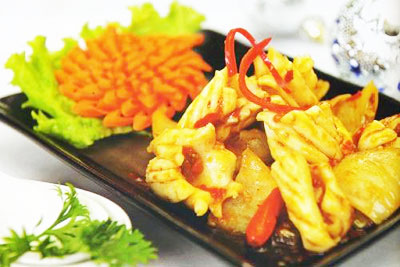 Mực xào tương ớt