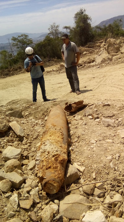 Quả bom được phát hiện vẫn chưa được đưa đi tiêu hủy.