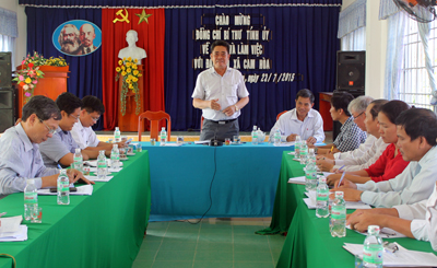 Ông Lê Thanh Quang phát biểu chỉ đạo tại buổi làm việc.