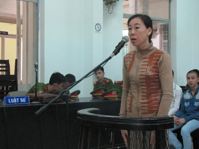 Bị cáo Hồ Thị Mỹ Trang.