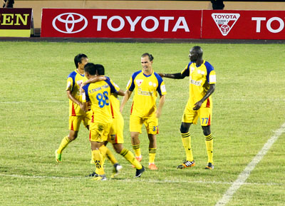 Các cầu thủ Sanna Khánh Hòa - Biển Việt Nam đang thăng hoa với chuỗi trận ấn tượng.