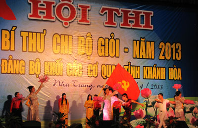 Hội thi Bí thư chi bộ giỏi năm 2013 Đảng bộ Khối Các cơ quan tỉnh. Ảnh: Vũ Hoa 