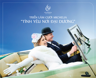 Hình ảnh quảng bá triển lãm cưới “Tình yêu nơi đại dương” tại khách sạn Michelia.