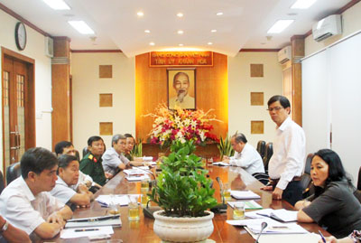 Họp Tiểu ban vật chất phục vụ Đại hội Đảng bộ tỉnh Khánh Hòa lần thứ XVII