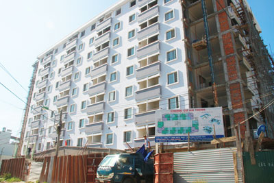 Chung cư An Thịnh (phường Vĩnh hải) dự kiến hoàn thiện trong tháng 9 -2015.