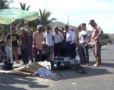 Hiện trường vụ tai nạn.