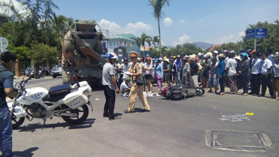 Hiện trường vụ tai nạn.