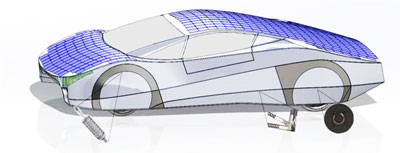 Trình làng xe hơi chạy năng lượng mặt trời không giới hạn quãng đường đi