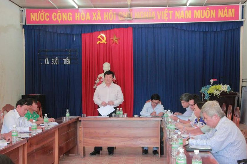 Ông Trần Sơn Hải phát biểu tại buổi làm  việc.