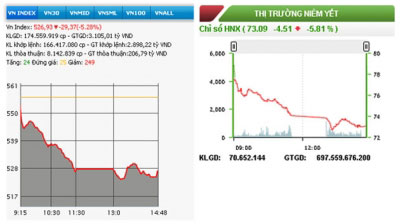 Chứng khoán lao dốc, VN-Index mất hơn 29 điểm
