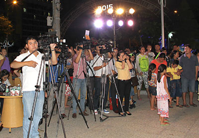 The press working at Nha Trang Sea Festival 2015