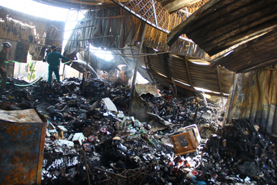 Hiện trường vụ hỏa hoạn.