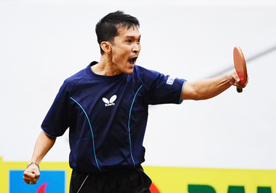 Bóng bàn Khánh hòa tiếp tục trông chờ vào tay vợt Đoàn Kiến Quốc. Ảnh: ĐỨC THUẬN