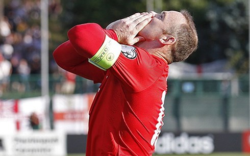 Rooney đang là chân sút ghi được nhiều bàn thắng nhất cho ĐT Anh ở vòng loại (Ảnh: Reuters)