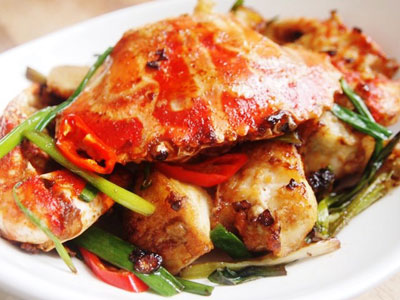 Ghẹ xốt hành gừng đơn giản dễ chế biến