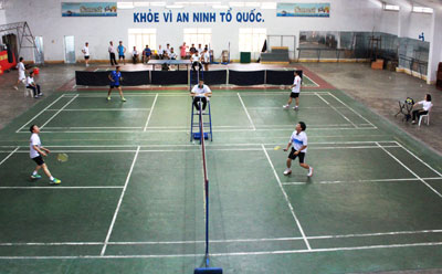 Các vận động viên thi đấu  nội dung cầu lông