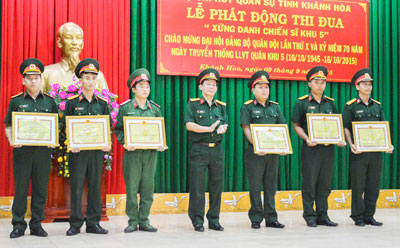 Phát động đợt thi đua cao điểm "Xứng danh chiến sĩ Khu 5"