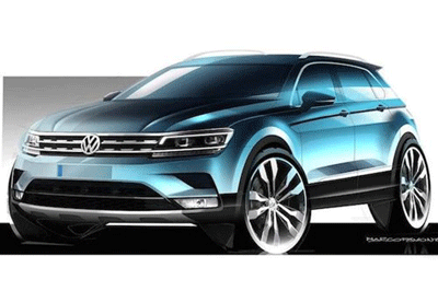 Volkswagen tung hình ảnh phác hoạ của Tiguan thế hệ mới