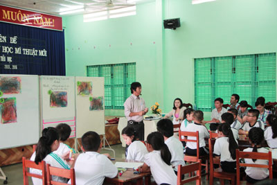 Một tiết học minh họa cho phương pháp dạy Mỹ thuật mới