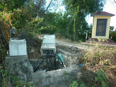 Hộp viễn thông bị ngã