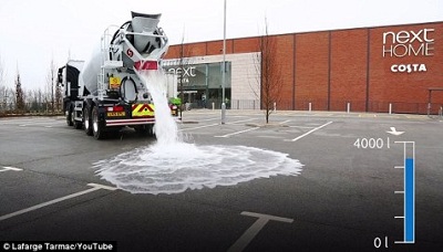 Bê tông hút nước này được trông đợi sẽ giúp giải quyết vấn nạn ngập úng sau mưa trên đường phố và vỉa hè tại các thành phố lớn.